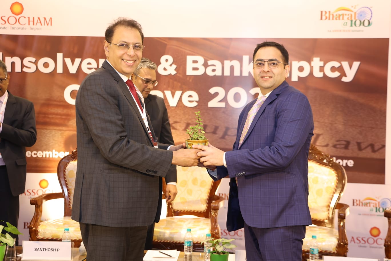 Kapil Maheshwari and Pankaj Jain at the ASOCHAM IBC Conclave 2024 in Bengaluru.