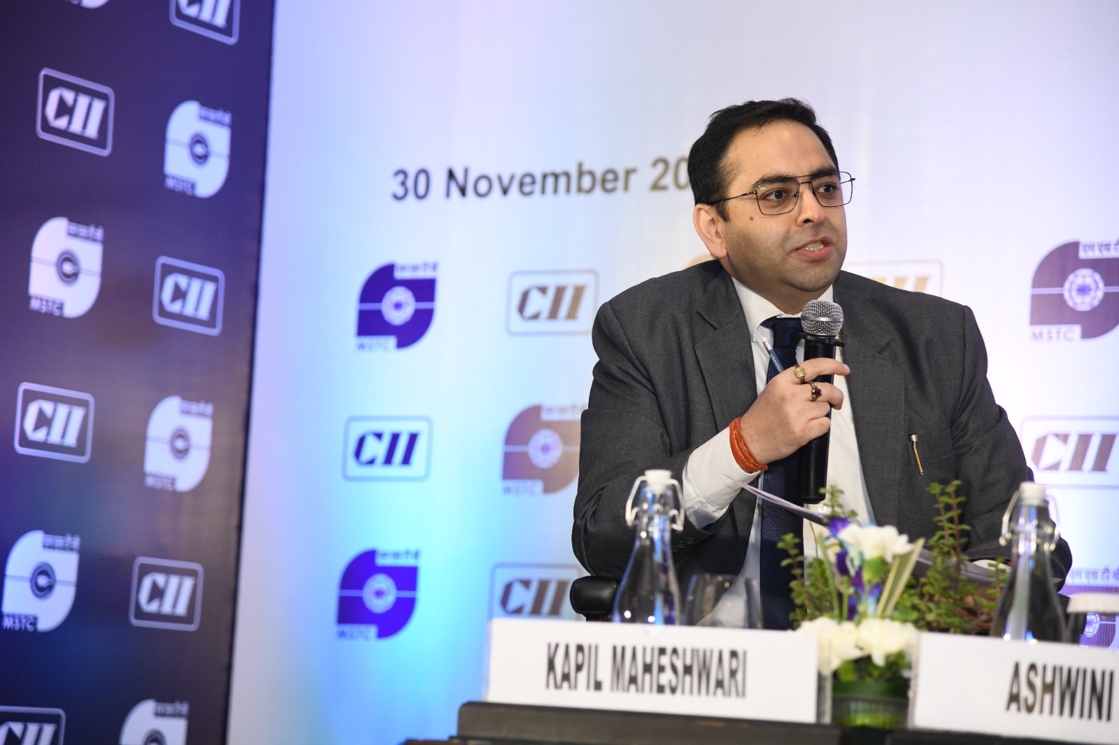 Kapil Maheshwari speaking his views on the CII event