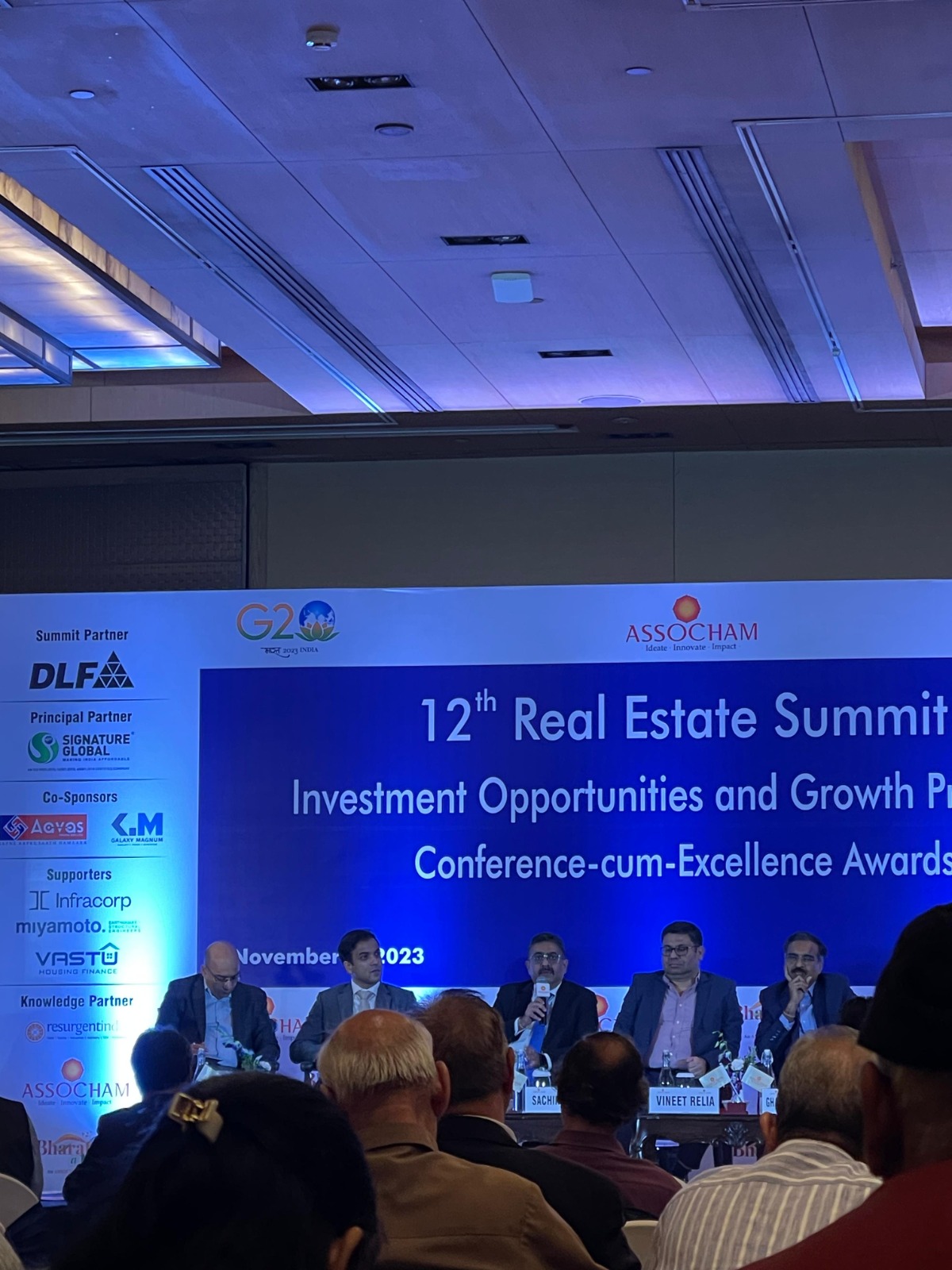 Sachin Gulaty speaking at the 12 ASSOCHAM Real Estate Summit held in 2024